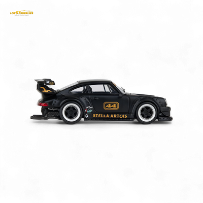Modelo Modelo Porsche RWB 993 Stella Artois #44 Preto Fosco 1:64