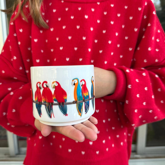 Caneca Guacamayas 325ml | MKA - Fauna venezuelana na caneca