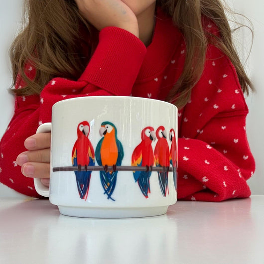 Caneca Guacamayas 325ml | MKA - Fauna venezuelana na caneca