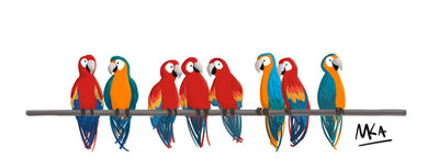 Caneca Guacamayas 325ml | MKA - Fauna venezuelana na caneca
