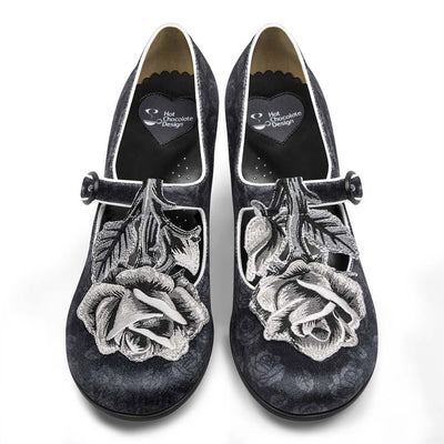 Chocolaticas® Mid Heels Black Tudor Women's Mary Jane Pump - Tekeno