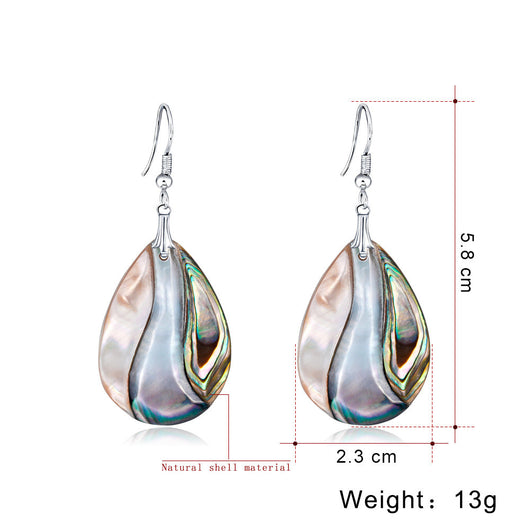 Aretes de Concha de Abulón Natural Europeo y Americano - Elegancia Sofisticada para Mujeres - Image 6