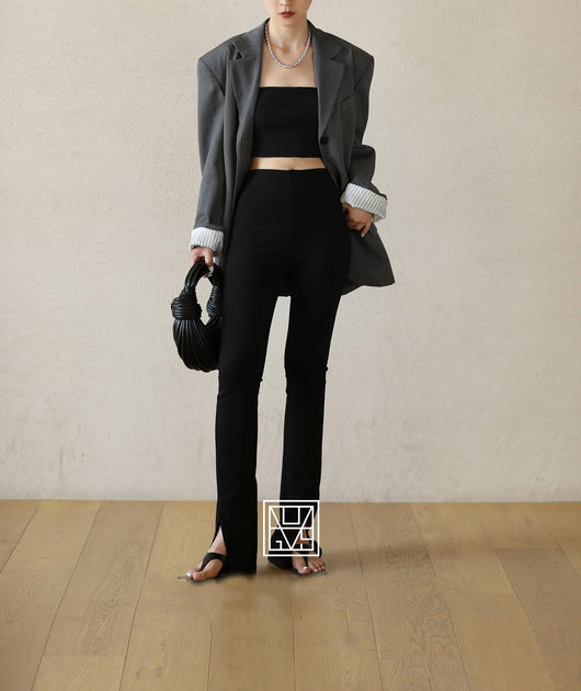 Pantalones Bootcut con Abertura Lateral - Tela Suave y Delicada - Image 30