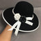 Sombrero Pescador Elegante con Perla y Flor - Estilo Vintage