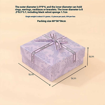 Caja de Almacenamiento para Joyas con Anillo Púrpura Lavanda - Image 24