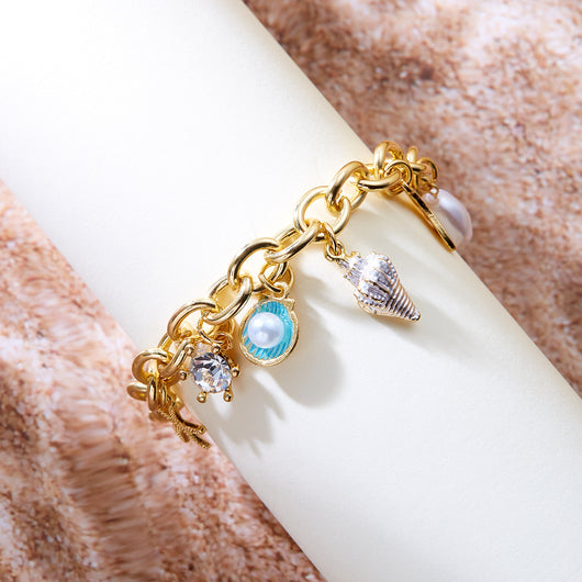 Collar y Pulsera de Perlas con Colgantes de Concha y Estrella de Mar - Image 13