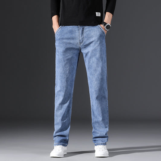 Jeans de Cintura Alta Elásticos para Hombre - Corte Recto Clásico - Image 2