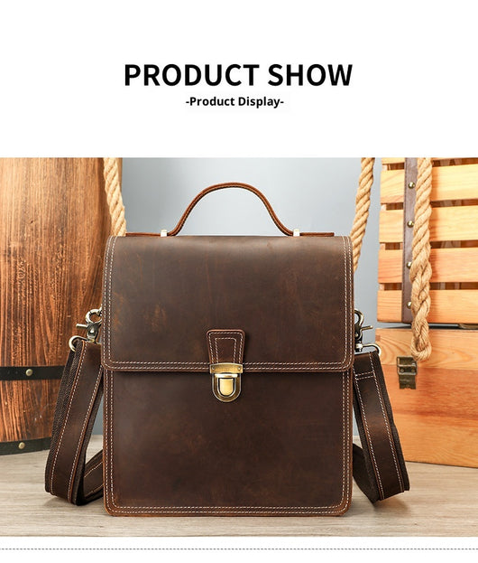 Bolsa Mensajera Vertical de Gran Capacidad con Diseño Cuadrado para Hombre - Image 17