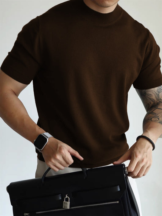 Playera de Trabajo Casual con Cuello Alto Refinado - Image 11