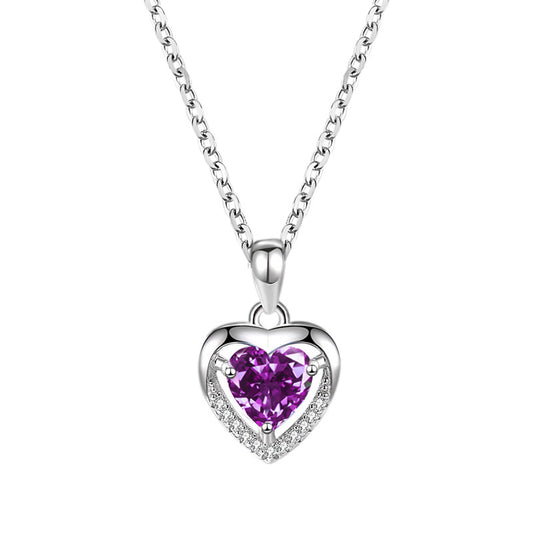Collar Corazón de Plata 925 con Cristales Brillantes - Joya Personalizada Lujo para Mujer - Image 2