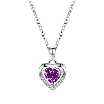 Collar Corazón de Plata 925 con Cristales Brillantes - Joya Personalizada Lujo para Mujer - Image 2