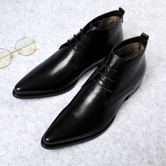 Zapatos Formales de Cuero con Punta Afilada - Estilo Británico Premium - Image 4