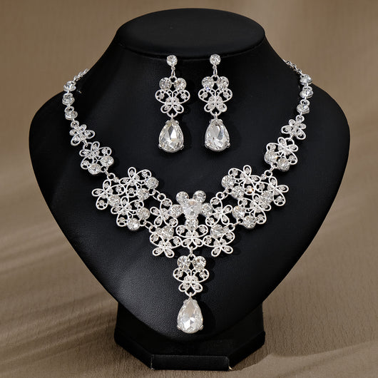 Conjunto de Aretes y Collar con Perlas y Cristales para Mujer - Image 6
