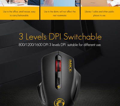 Ratón Inalámbrico Silencioso 2.4G con 4 Botones para Oficina y Gaming - Image 11