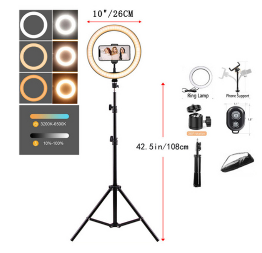 Soporte Tripode para Celular con Luz LED Ajustable - 3 Colores - Image 7