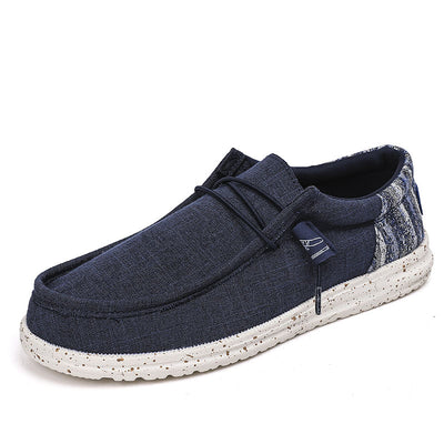 Zapatos Casuales de Lona Transpirable con Diseño Patchwork para Hombre - Image 9