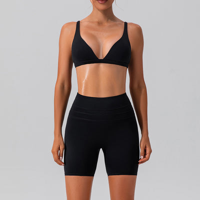 Conjunto Deportivo Yoga Ajustado Secado Rápido - Traje Fitness Training Efecto Segunda Piel