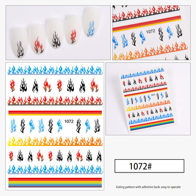 Adhesivo Decorativo para Uñas con Diseños Flama y Patrones - Image 6