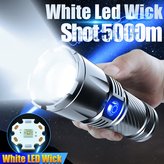 Linterna LED Táctica Recargable de Aluminio con Haz Ultrapoderoso