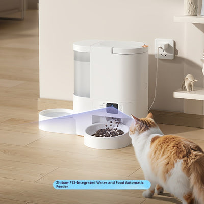 Bebedero Inteligente para Gatos con Dispensador Automático Todo en Uno