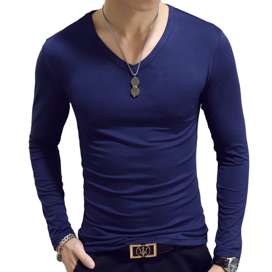 Suéter Cuello Redondo Ajustado Liso para Hombre - Image 14