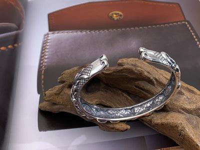 Pulsera de Plata Esterlina S925 Estilo Retro para Hombre con Acabado Envejecido - Image 6