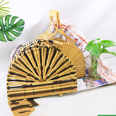 Bolsa de Playa Tejida en Bambú para Mujer - Image 3