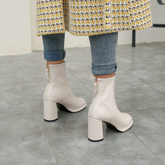 Botas Coreanas de Tacón Grueso para Talla Grande - Estilo Verano - Image 3
