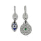 Women's Pig Nose Asymmetric Hoop Earrings Silver