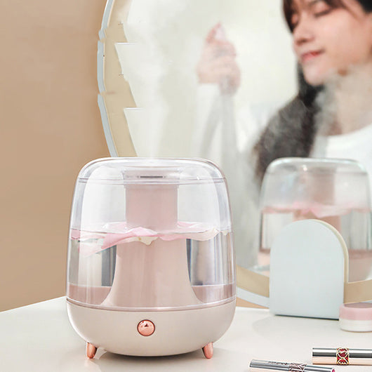 Fashionable dark green and clear portable smart water replenisher with rose gold accents on a white background. - Image 5