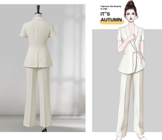 Traje Ejecutivo Mujer Verano Estilo Chino Elegancia Profesional - Image 12