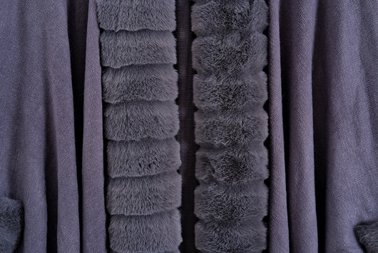 Abrigo de Punto Oversized con Cuello de Conejo Artificial - Image 15