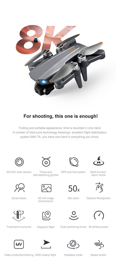 Dron PTZ de Tres Ejes Autonivelante con Diseño Plegable - Image 18