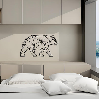 Silueta Metálica de Oso Polar - Decoración Artesanal en Hierro