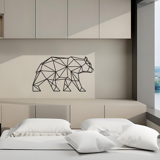 Silueta Metálica de Oso Polar - Decoración Artesanal en Hierro