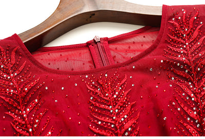 Vestido de Fiesta con Bordados Diamantados - Image 9