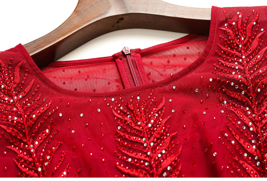 Vestido de Fiesta con Bordados Diamantados - Image 9