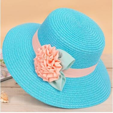Sombrero de Sol Plegable con Flores Tridimensionales para Mujer - Image 15