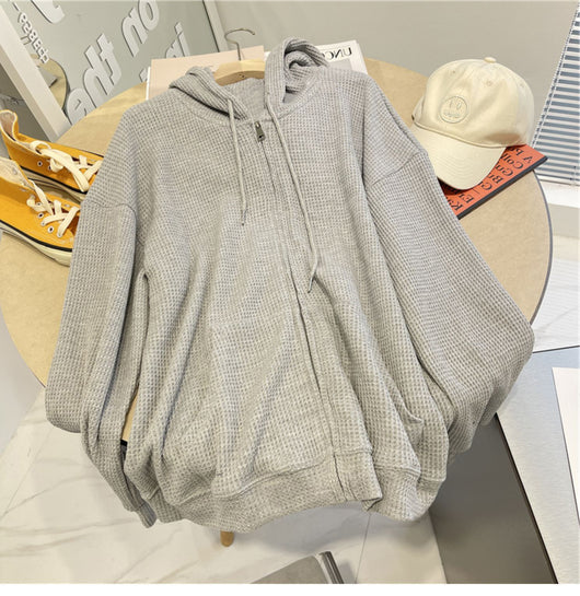 Cardigan Suelto con Capucha y Cierre de Cremallera para Mujer - Image 7