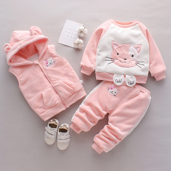 Conjunto Térmico Infantil de 3 Piezas para Niños - Ropa de Invierno Acolchada