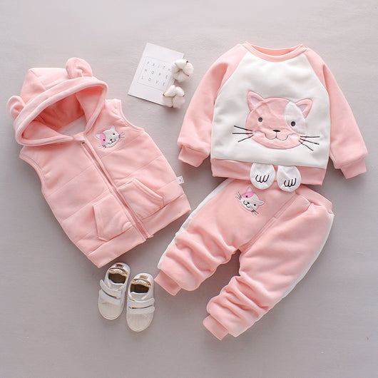 Conjunto Térmico Infantil de 3 Piezas para Niños - Ropa de Invierno Acolchada
