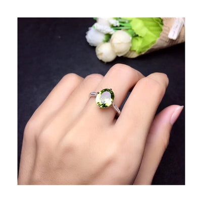 Anillo de Peridoto Natural en Plata 925 - Joya de Gemas Coloridas - Image 5