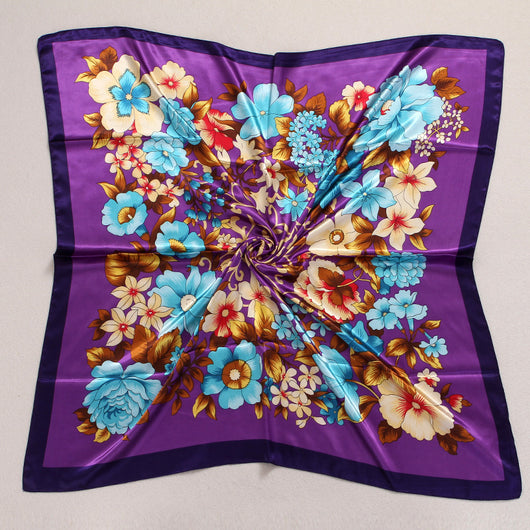 Pañuelo Floral de Seda Artificial 90cm - Primavera y Otoño - Image 15