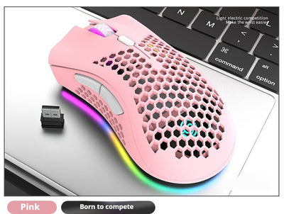 Ratón Inalámbrico Gaming con Diseño Hueco y Carga Luminosa - Image 13