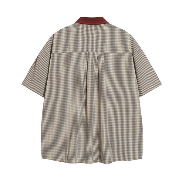 Camisa de Cuadros Manga Corta para Hombre