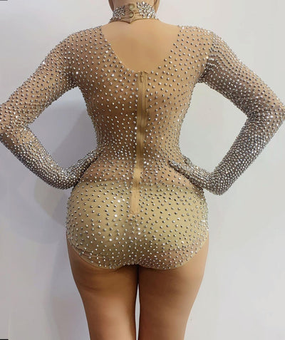 Traje Elástico de Danza y Yoga con Cristales para Mujer - Image 4