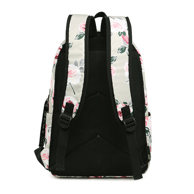 Mochila Étnica Floral Impresa Nylon Impermeable para Viajes - Image 6