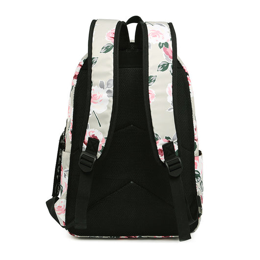 Mochila Étnica Floral Impresa Nylon Impermeable para Viajes - Image 6