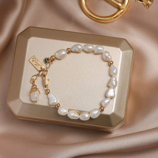 Pulsera de Perla Zircón Natural - Joyería de Lujo Moda Inspo - Image 9