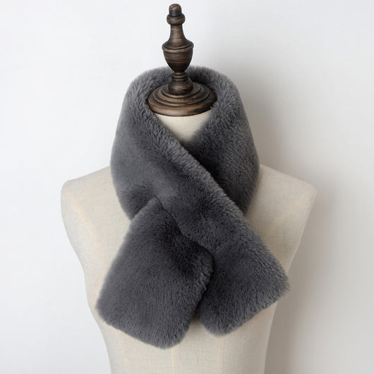 Chal Grueso con Cuello de Piel Abrigado para Invierno - Image 25